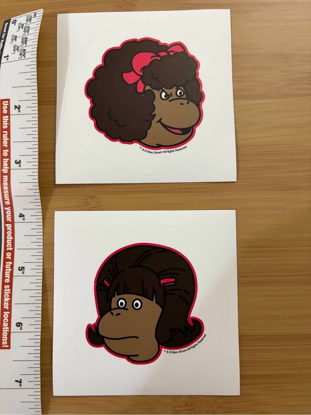 Marc Brown Arthur Monkey Character Sticker Lot Sue Ellen & Francine